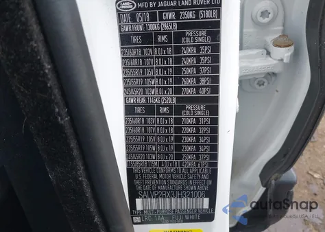 2018 Land Rover Range Rover Evoque Se/Se Premium из США, поврежденный, VIN SALVP2RX3JH321006